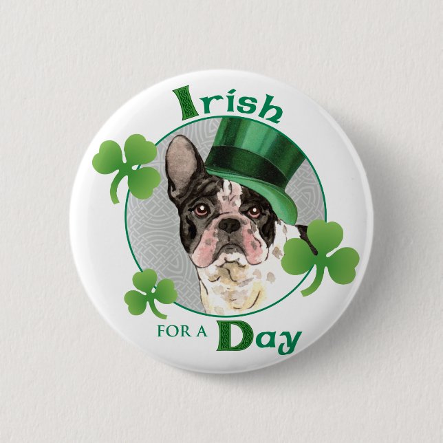 St. Patrick's Day Fransk Bulldog Knapp (Framsida)