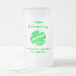 St patrick's day frostat ölglas
