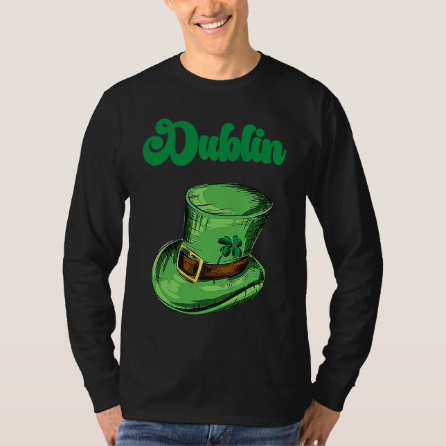 St Patrick's Day Fun Beer Drink Party Dublin Irlan T Shirt (Framsida)