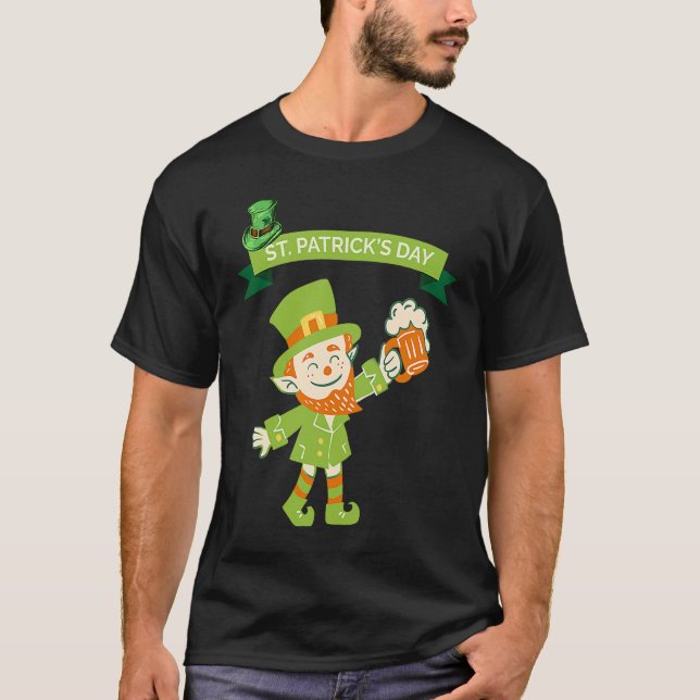 St Patrick's Day Fun Beer Drink Party Dublin Irlan T Shirt (Framsida)