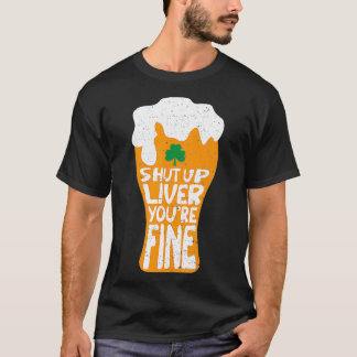 St patricks day Funny Drink Gifts Lucky Shamrock T Shirt