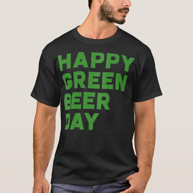 St patricks day Funny Grönt Beer Irish Drinking T Shirt (Framsida)