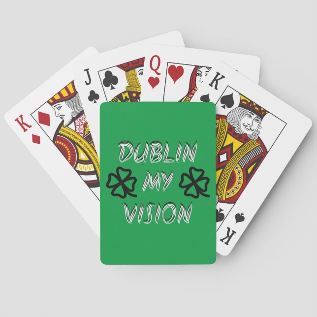 St. Patrick's Day Funny Humor Grönt Casinokort (Baksidan)