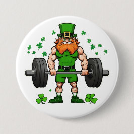 St. Patrick's Day Funny Leprechaun Barbell Gym Knapp