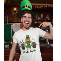 St. Patrick's Day Funny Leprechaun Barbell Gym