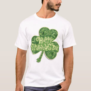st patrick's day Funny Lucky Klöver T Shirt
