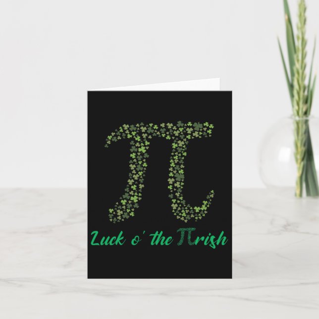St patricks day Funny Pi Tur O'the pi-rish Gifts Kort (Framsida)