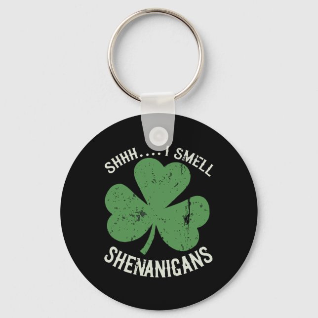 St patricks day Funny Shhh I Smell Shenanigans Pat Nyckelring (Framsida)