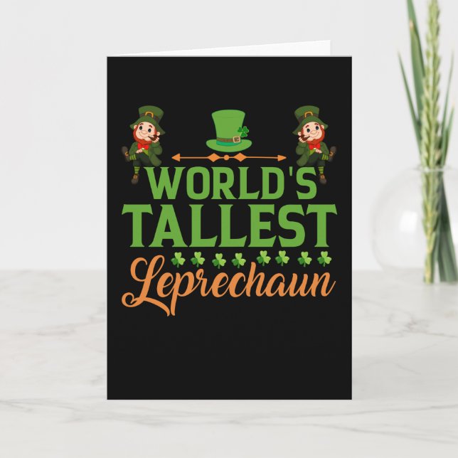 St. Patrick's Day Funny World's Tallest Leprechaun Kort (Framsida)