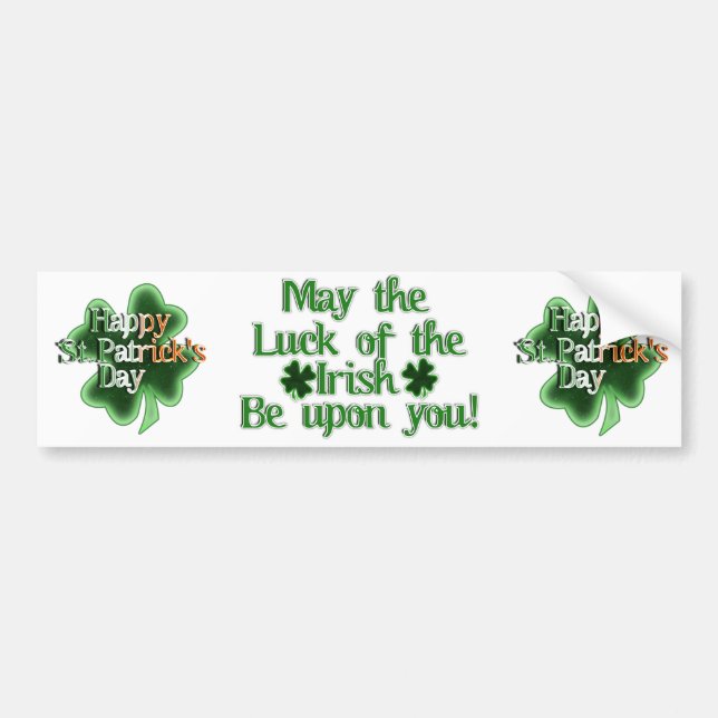 St. Patrick's Day Fyrklöver Bildekal (Framsidan)