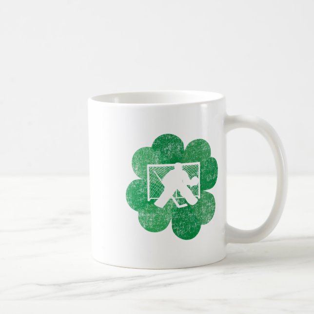 St patricks day Fyrklöver - Lucky Hockey Go Kaffemugg (Höger)