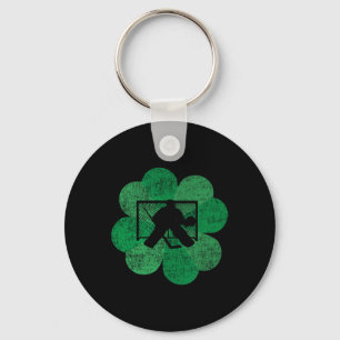 St patricks day Fyrklöver - Lucky Hockey Go Nyckelring