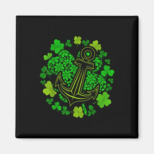St Patricks Day Fyrklöver - Lucky Kryssning Bo Magnet (Framsidan)