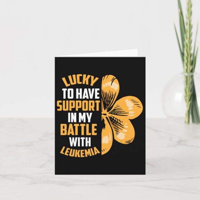 St Patricks Day Fyrklöver Öka Leukemi Medv Kort (Framsida)
