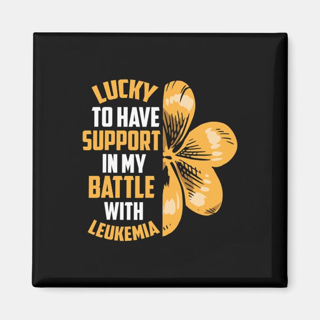 St patricks day Fyrklöver Raise Leukemia Aw Magnet (Framsidan)