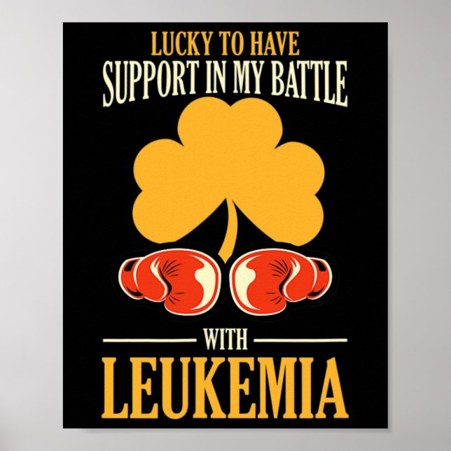 St patricks day Fyrklöver Raise Leukemia Aw Poster (Framsidan)