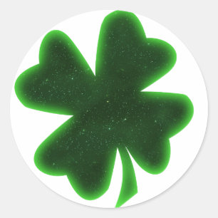 St. Patrick's Day Fyrklövrare Runt Klistermärke