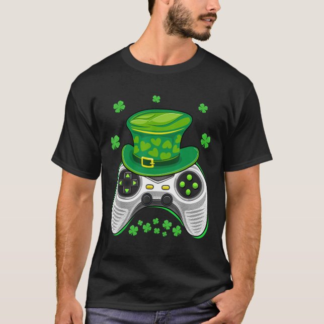 St patricks day Gam för spelkontroll Shamrock Game T Shirt (Framsida)