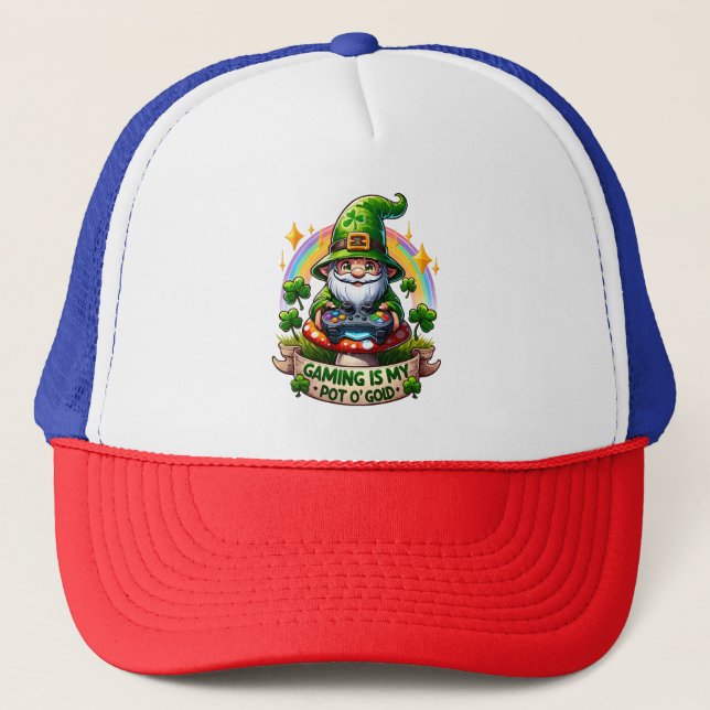 St. Patrick's Day Gamer Tomte Keps (Framsida)