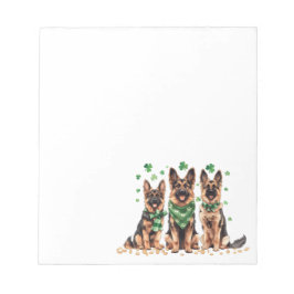 St. Patrick's Day German Shepherd Hundar Anteckningsblock