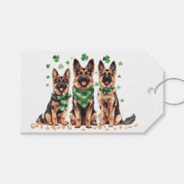 St. Patrick's Day German Shepherd Hundar Presentetikett