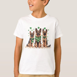 St. Patrick's Day German Shepherd Hundar T Shirt