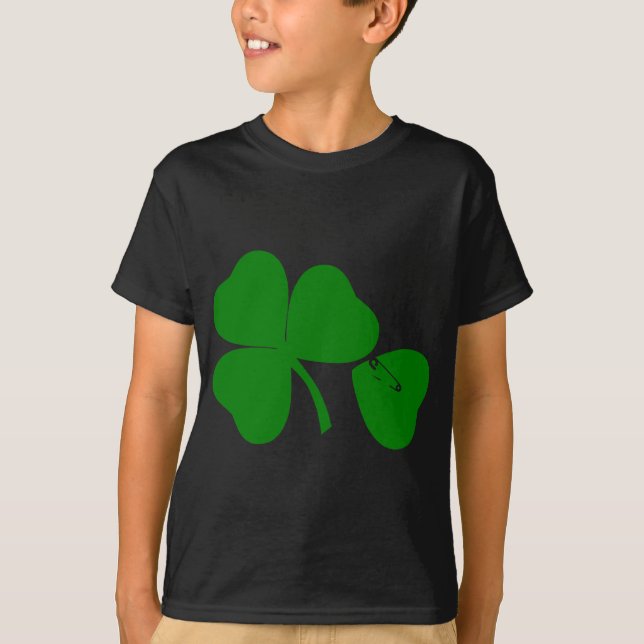 St patrick's day Get Lucky Black sweat shirt T-shirt (Framsida)