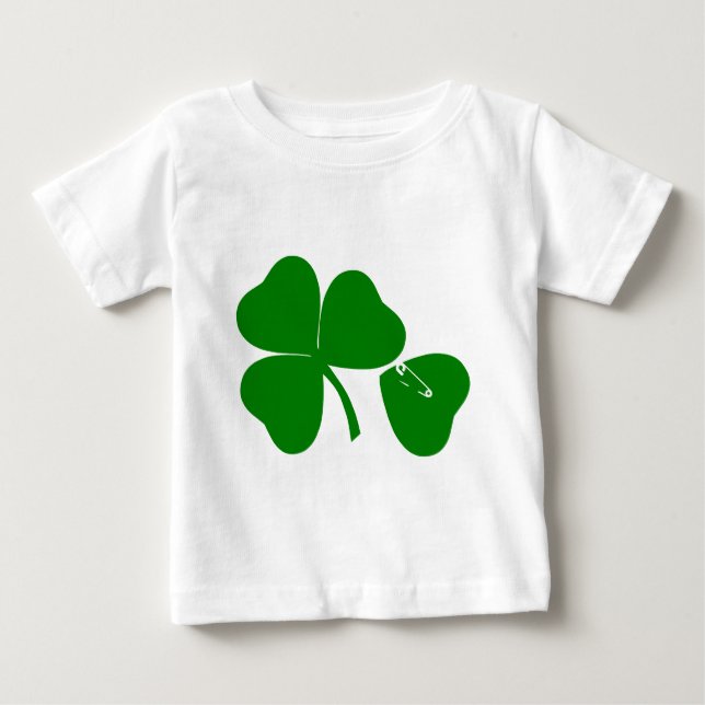 St patrick's day Get Lucky Safety pin Kids Hoddie Tee Shirt (Framsida)