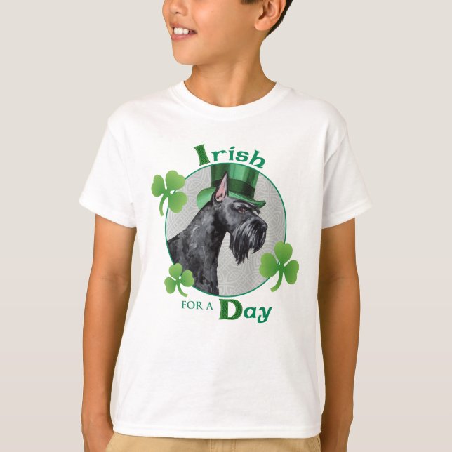 St. Patrick's Day Giant Schnauzer T-shirt (Framsida)