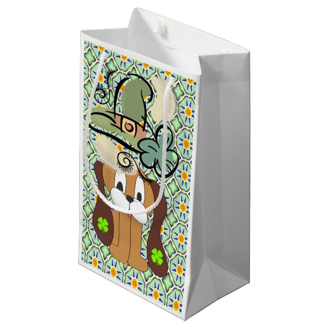 St. Patrick's Day Gift Bag Hund (Framsidan Vinklad)