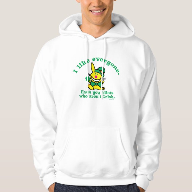 St patrick's day | gillar jag alla sweatshirt med luva (Framsida)