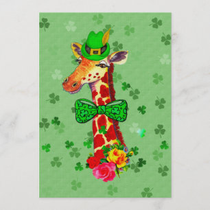 St. Patrick's Day Giraffe Inbjudningar