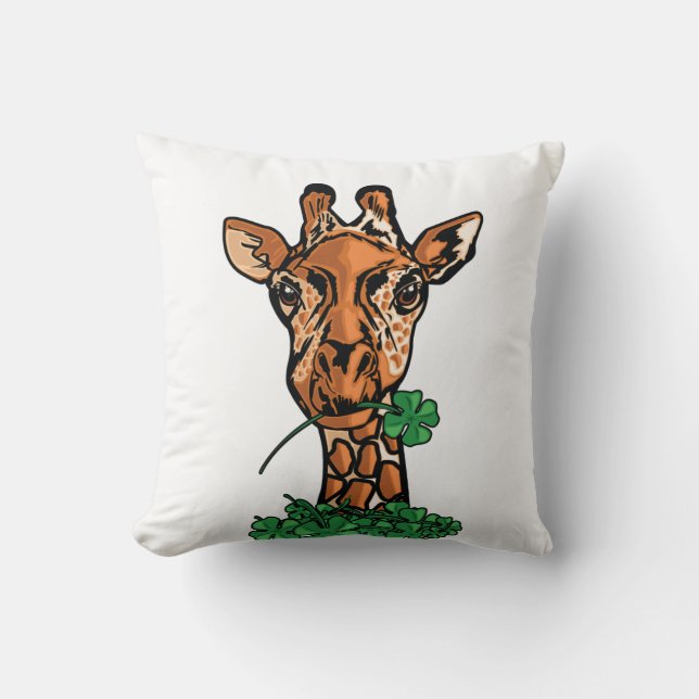 St. Patricks Day Giraffe Kudde (Framsida)