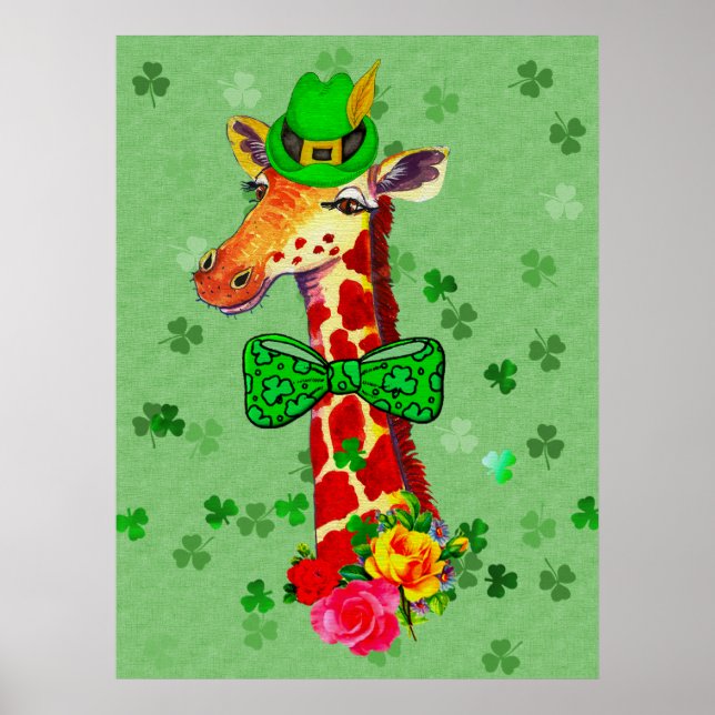 St. Patrick's Day Giraffe Poster (Framsidan)
