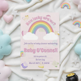 St. Patrick's Day girl baby shower Inbjudningar
