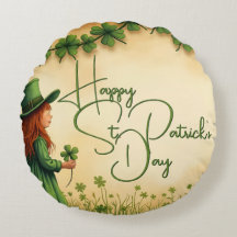 St. Patrick's Day Girl med Shamrocks