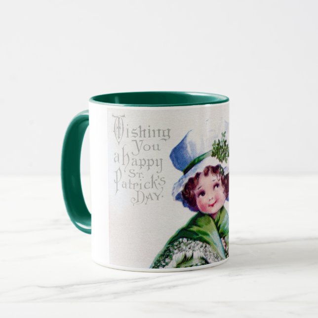 St. Patrick's Day Girl, Vintage Mugg (Framsida vänster)