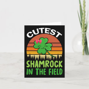 St patricks day Girls Småbarn Cutest Shamrock in T Kort