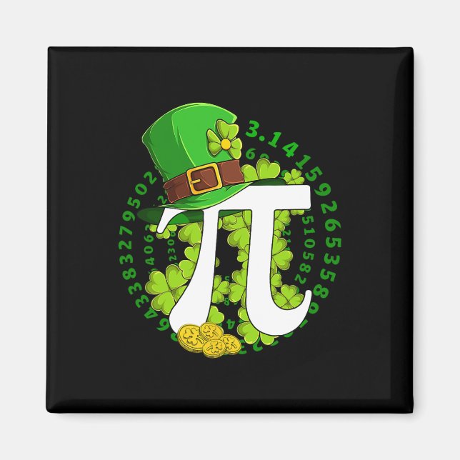 St Patricks Day Glad Pi-dagen Math Science Irländs Magnet (Framsidan)