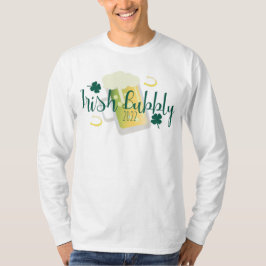 St Patricks Day Glänsande Grön  Vit T Shirt