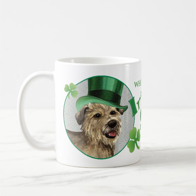 St. Patrick's Day Glen of Imaal Terrier Kaffemugg (Vänster)