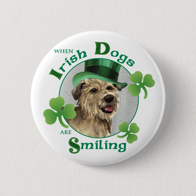 St. Patrick's Day Glen of Imaal Terrier Knapp (Framsida)