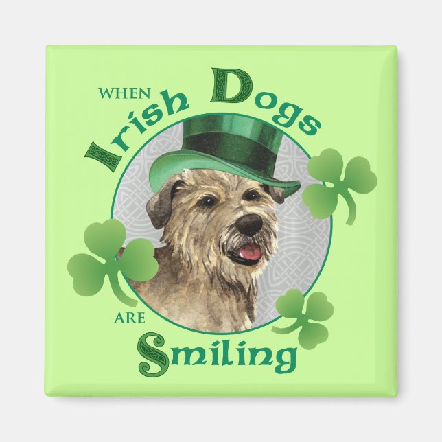 St. Patrick's Day Glen of Imaal Terrier Magnet (Framsidan)