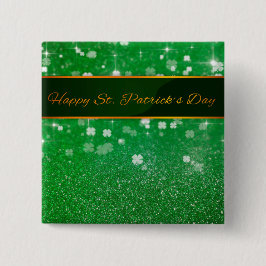 St. Patrick's Day Glitter Shamrock Knapp