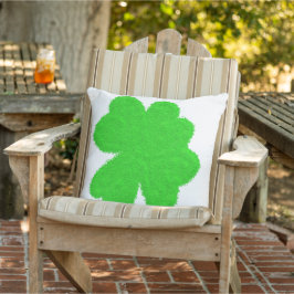 St. Patrick's Day glittrande shamrock lycklig klöv Kudde