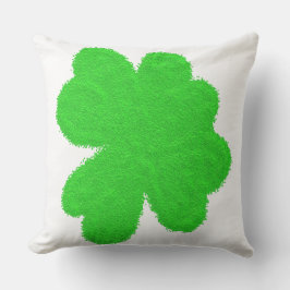 St. Patrick's Day glittrande shamrock lycklig klöv Kudde