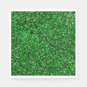 St. Patrick's day gnistra glitter kelly grönt Pappersservett