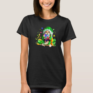 St patricks day Gnome Holding Autism Puzzle Heart T Shirt