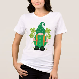 St. Patrick's Day Gnome med Shamrocks T Shirt