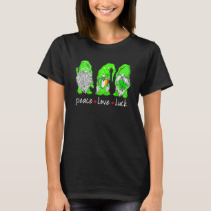 St patrick's day Gnome Peace Kärlek Tur Heart Sham T Shirt